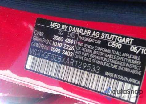 2010 Mercedes-Benz C 300 Luxury/Sport from USA, damaged, VIN WDDGF5EBXAR129533